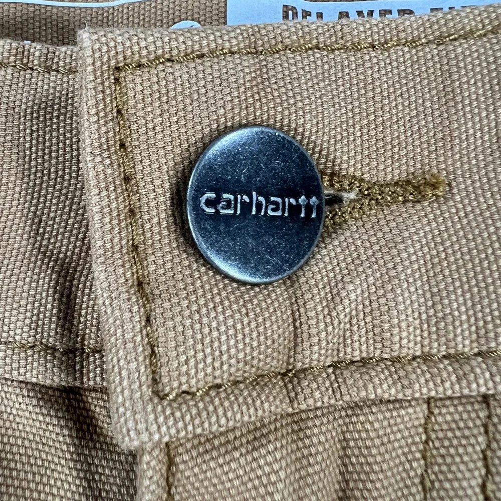 Carhartt Rugged Flex Relaxed Fit Canvas Work Shorts Mens 36 Brown Casual New